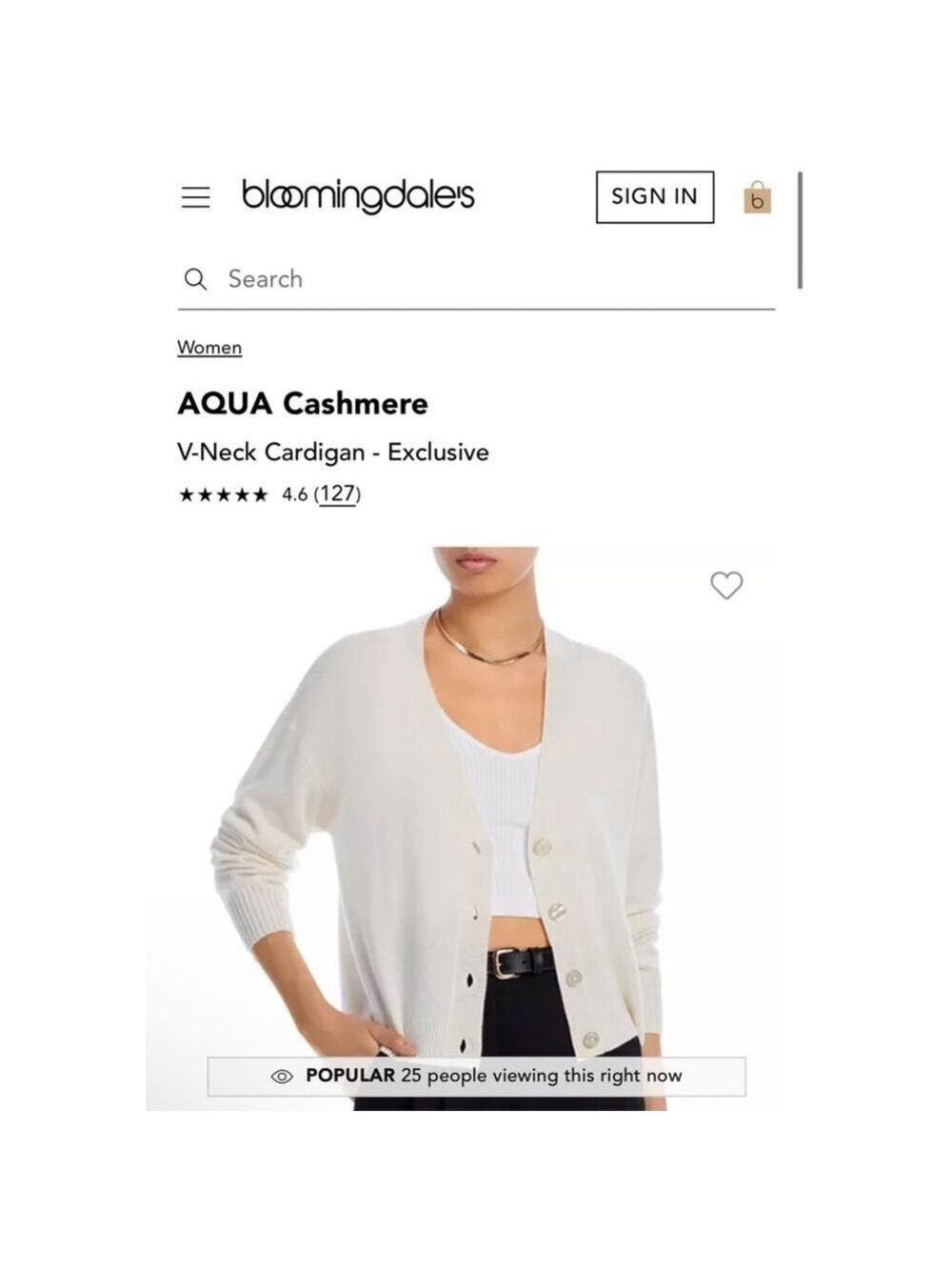 NWT AQUA Cashmere Cardigan Cream Size L-XL-XXL